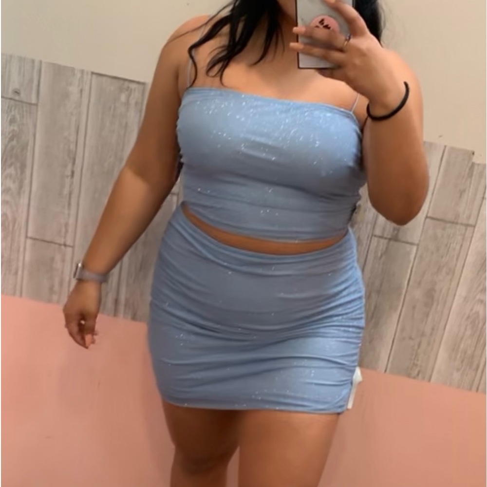 Sparkly two piece night out set by olive tree